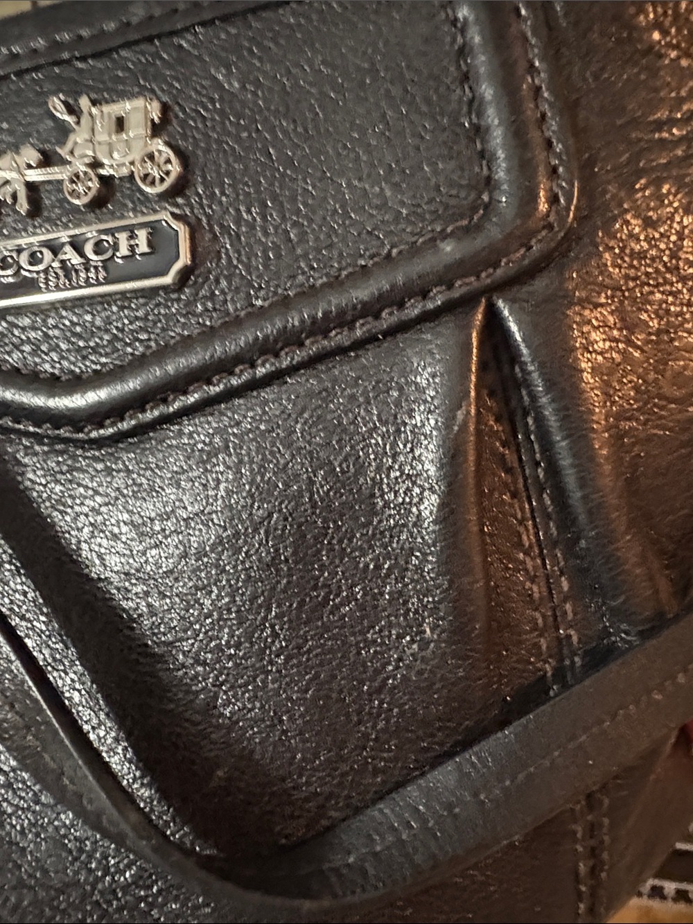Coach Black Leather 1941 Madison large wristlet with Horse & Carriage Hardware - Picture 11 of 11